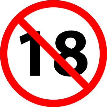 18 plus icon under eighteen years prohibition sign, adults only for your web design, logo, infographic, UI. illustration png