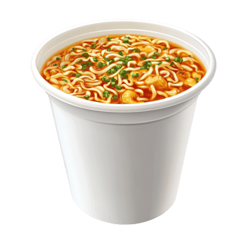 Instant Noodles Isolated for Culinary Use on transparent background png