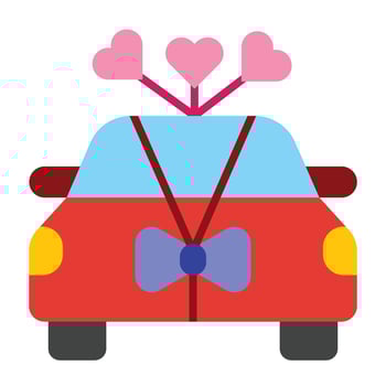 Wedding Car Icon Design vector