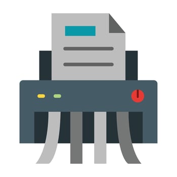 Paper Shredder Icon Design vector