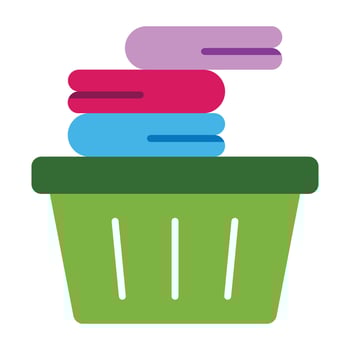 Laundry Basket Icon Design vector