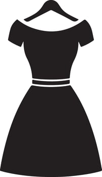Professional Woman Dress Silhouette for Any Design Needs vector