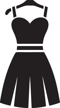 Fashionable Woman Dress Silhouette Graphics for Marketing vector
