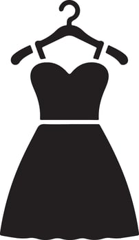 Trendy Woman Dress Silhouette for Fashion Branding vector