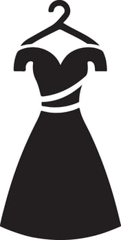 Unique Woman Dress Silhouette for Graphic Designers vector