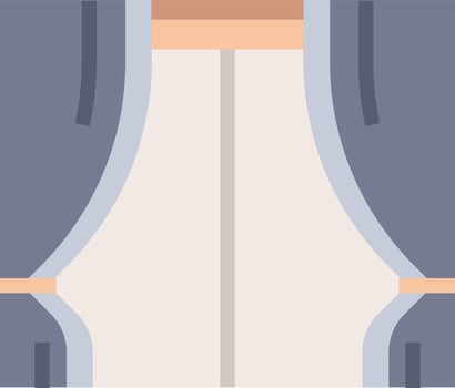 A man is standing in front of a curtain vector