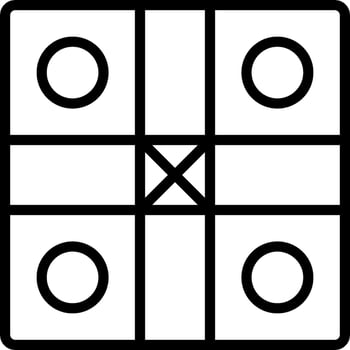 Tic tac toe game icon vector