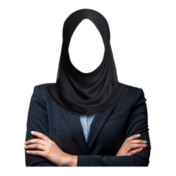 Islamic Girl in Black Hijab Perfect for Cultural Template png