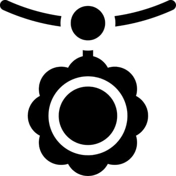 A black and white icon of a flower vector