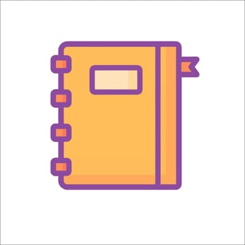 A notebook icon on a white background vector