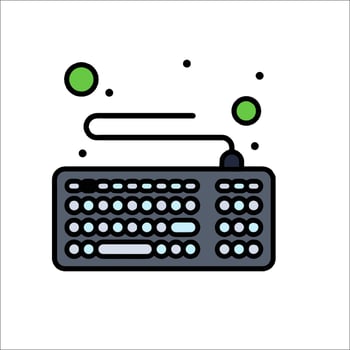 Computer keyboard icon illustration vector