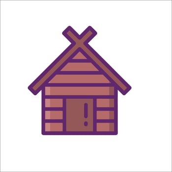 A small house with a cross on the roof vector