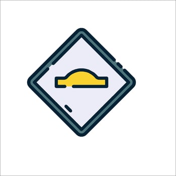 A yellow hat icon on a white background vector