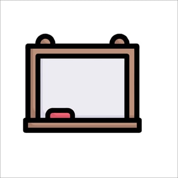 A small wooden box with a red button on it vector