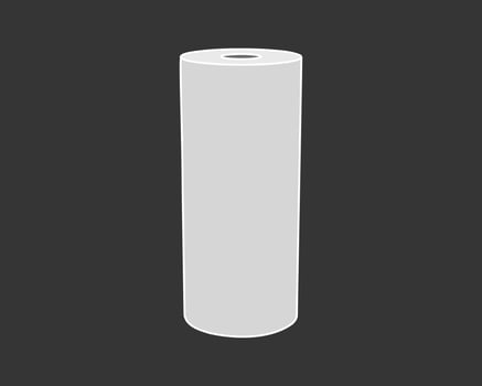 Textile roll icon. Paper tube illustration design for kitchen cleaning towel, carpet, scroll whatman, fabric. vector
