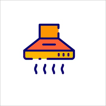 A kitchen appliance with steam coming out of it vector