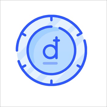 The logo for the cryptocurrency b vector