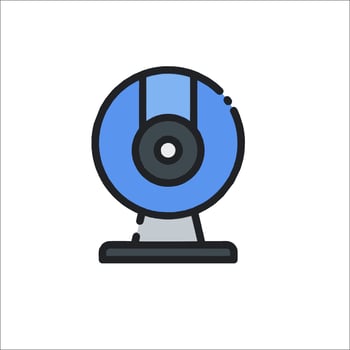 Webcam icon on white background vector