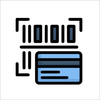 Credit card icon price 1 credit vector
