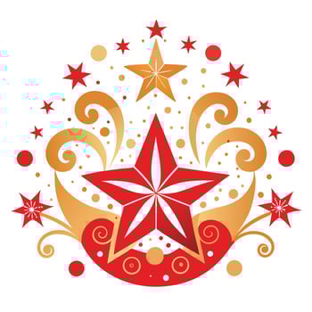 Fantastic Elegant Red Festive Background with Golden Glitter vector