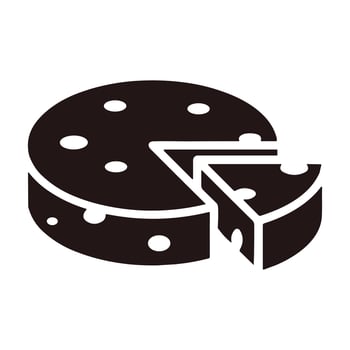 Cheese dices and slices silhouette design. vector