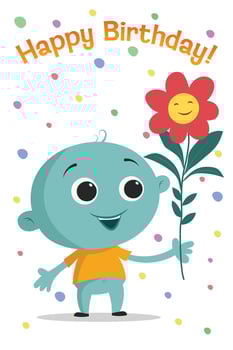 Cartoon greeting card vector