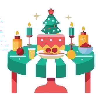 Light christmas copy table year decoration space festive holiday celebration new. vector
