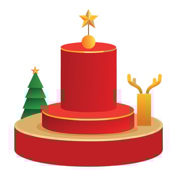 Christmas tree and star illustration vector