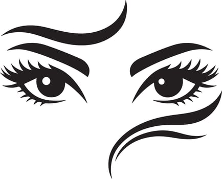 Intricate Female Eyes Look Art Creations vector