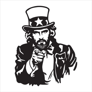 Lighthearted Black and White Funny Jesus Christ Cartoon Clipart vector
