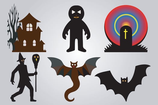 Spooky Halloween Digital Assets Collection vector