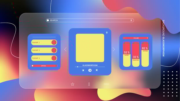 User interface for a music player app vector