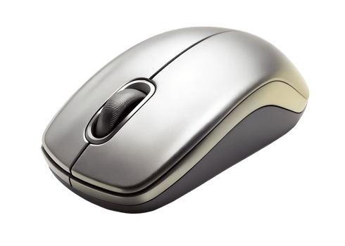 Wireless mouse on neutral background png