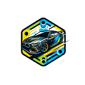 Stylized car logo with modern pallet colours png