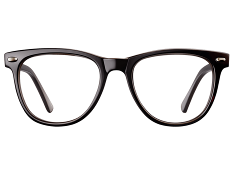 Classic black eyeglasses for daily wear png