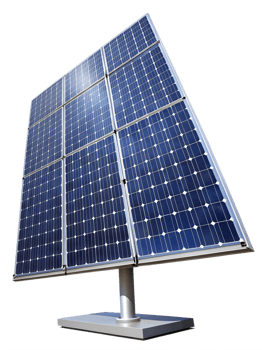 Installed solar panels for energy png