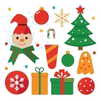 Christmas Decoration Pack design vector