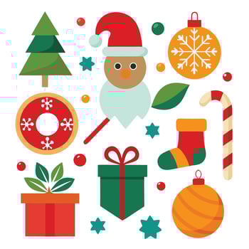 Festive Christmas Elements Collection vector