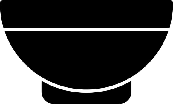 Bowl Glyph Icon vector