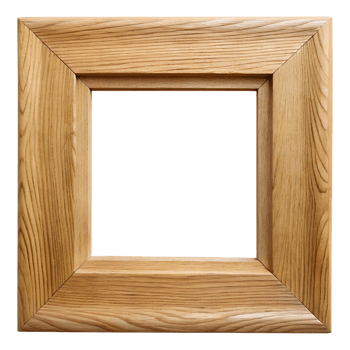 Simple wooden frame ready for display in any space png
