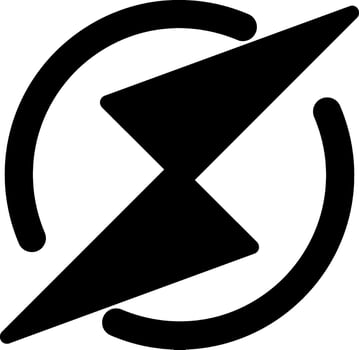 Thunder Bolt Glyph Icon vector