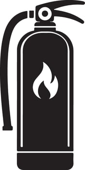 Professional Fire Extinguisher Silhouette Art Resources vector