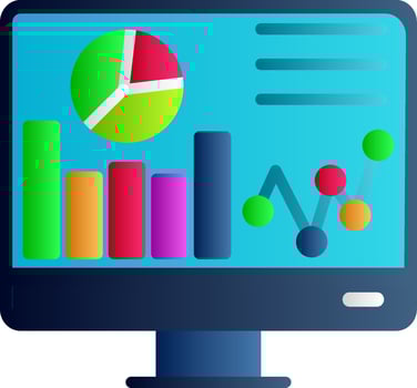 Web Analytics Flat Gradient Icon vector