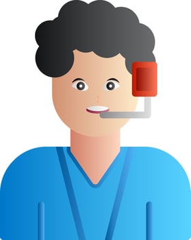 Customer Service Flat Gradient Icon vector