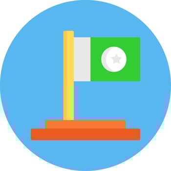 Flag Flat Multi Color Icon vector