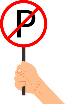 No parking zone or no parking area sign png