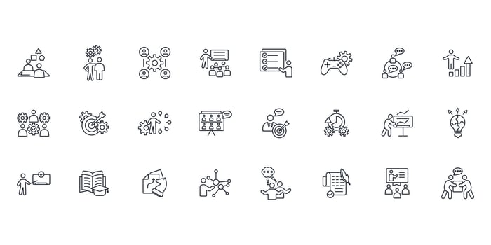 Workshop icon set..Editable stroke.linear style sign for use web design,logo.Symbol illustration. vector