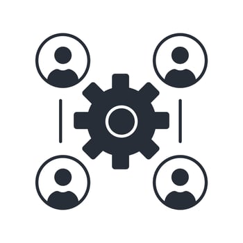 collaboration icon. .Editable stroke.linear style sign for use web design,logo.Symbol illustration. vector
