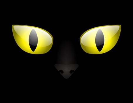 black car eyes background vector