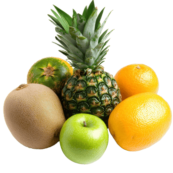 Vibrant fresh tropical fruit display png